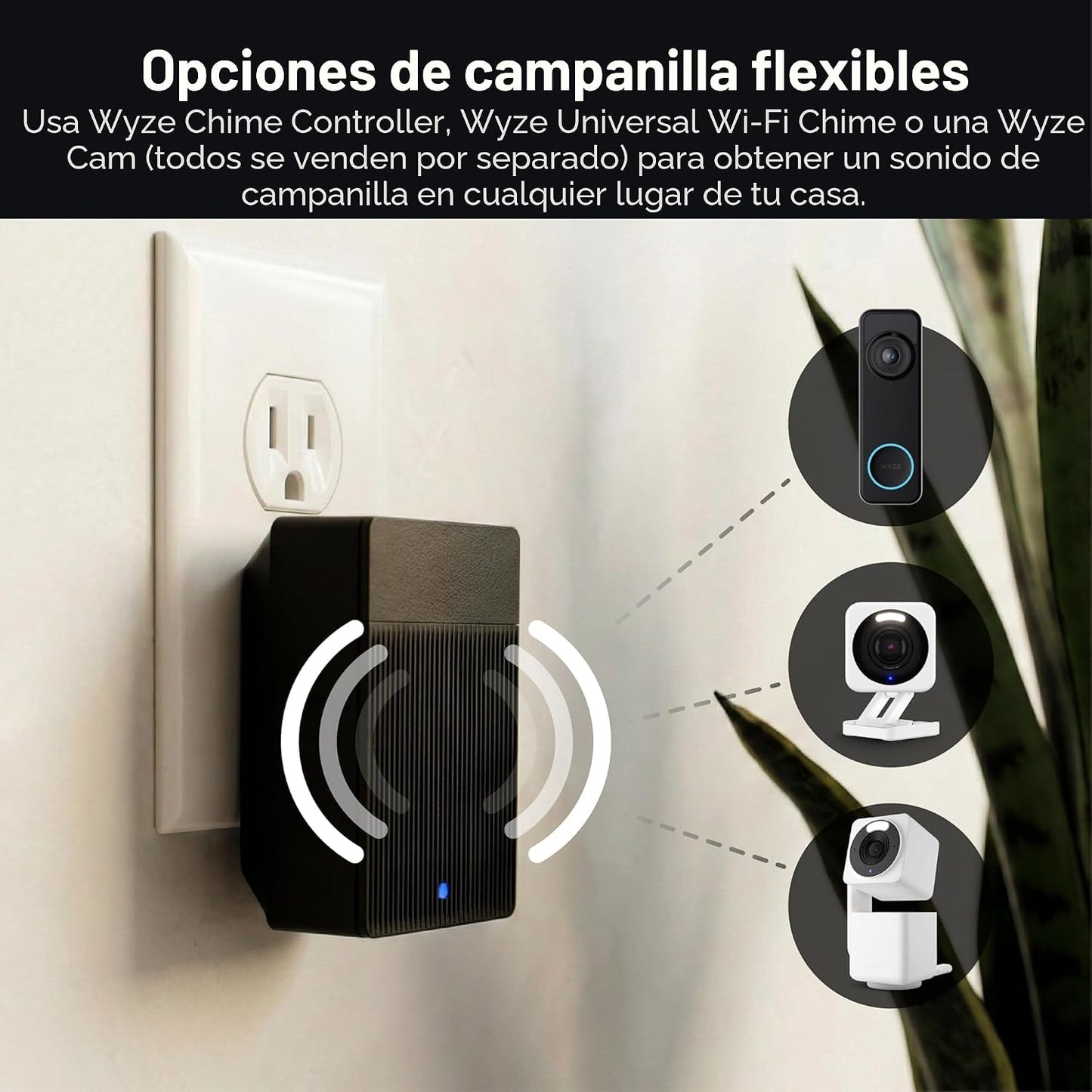 Wyze Timbre de video con batería, cámara inalámbrica, 1536 x 1536 H...