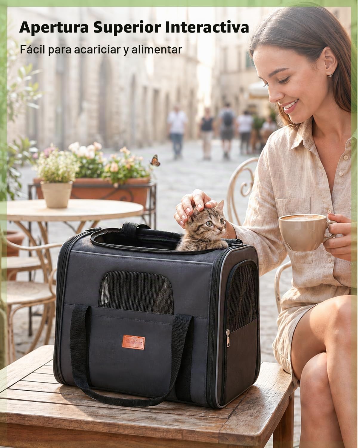 morpilot - Bolsa de transporte para mascotas, portátil, de tela ple...