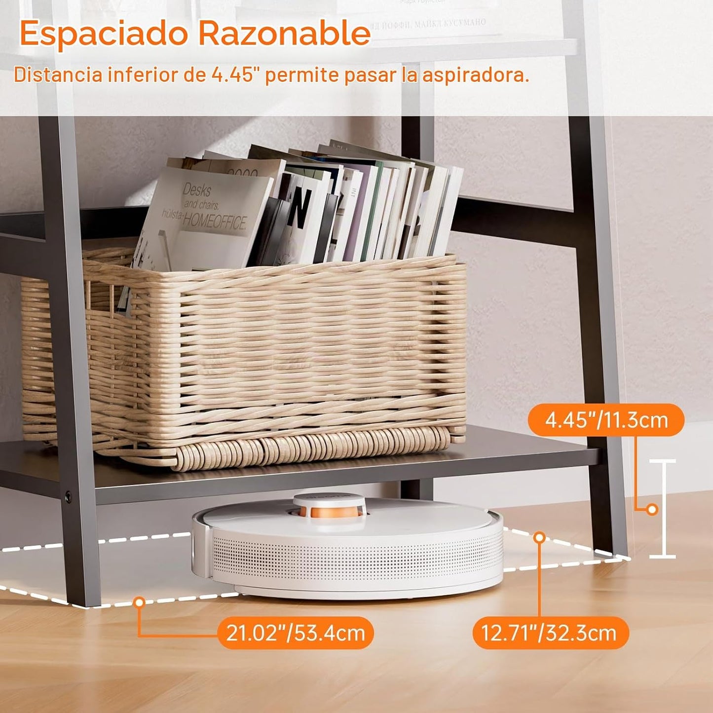 HITNET Estante de escalera negro, estantería de 4 niveles, estante...