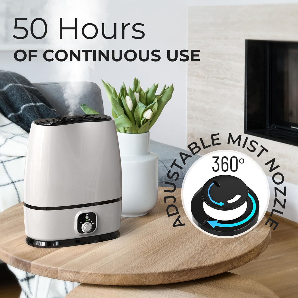 Everlasting Comfort Humidificadores de 6L para Dormitorio, Silencio...
