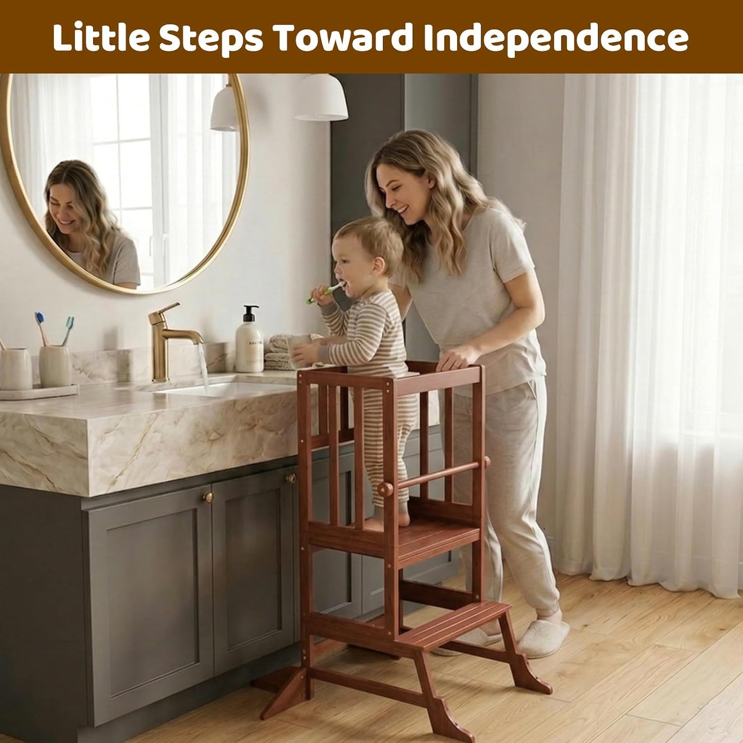 COSYLAND Torre de Pie para Niños Pequeños - Taburete de Cocina Ayud...