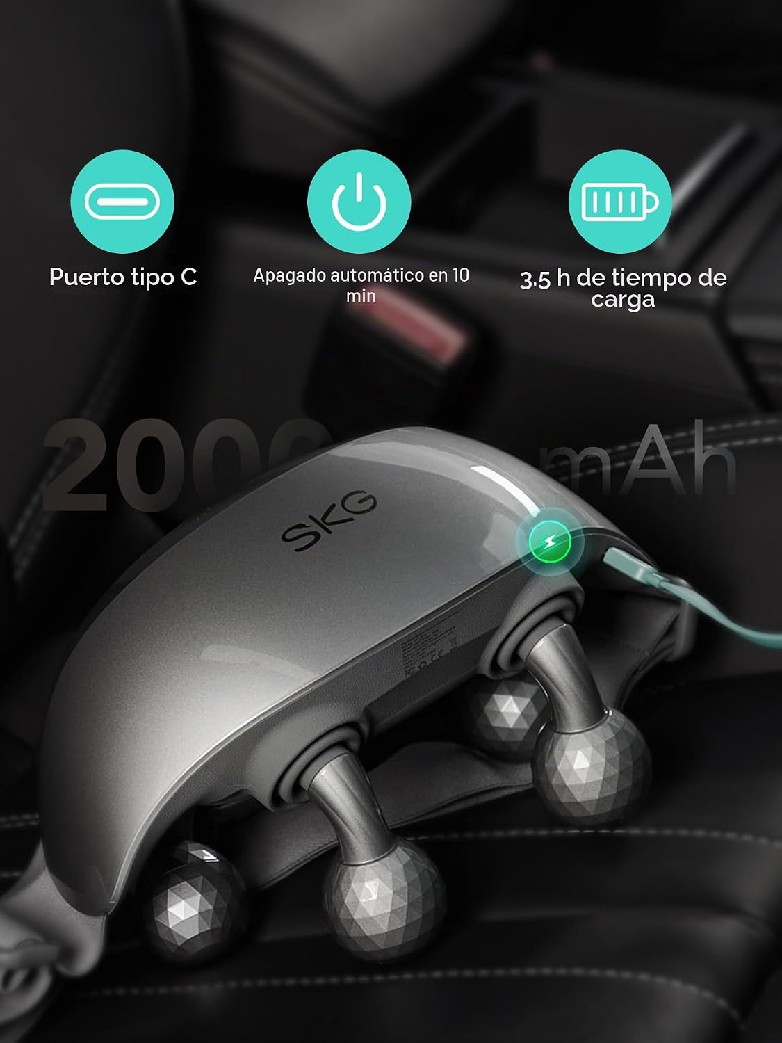SKG H7 Ultra - Masajeador de cuello para aliviar el dolor de tejido...