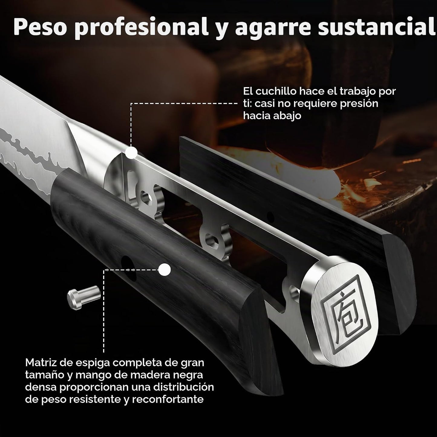 PAUDIN - Cuchillo de chef de 8 pulgadas, cuchillo de cocina ultra a...