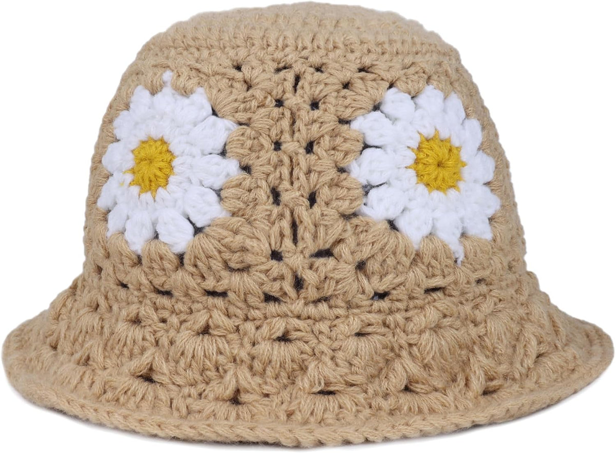 Sombrero de pescador de punto plegable para mujer, diseño de margar...