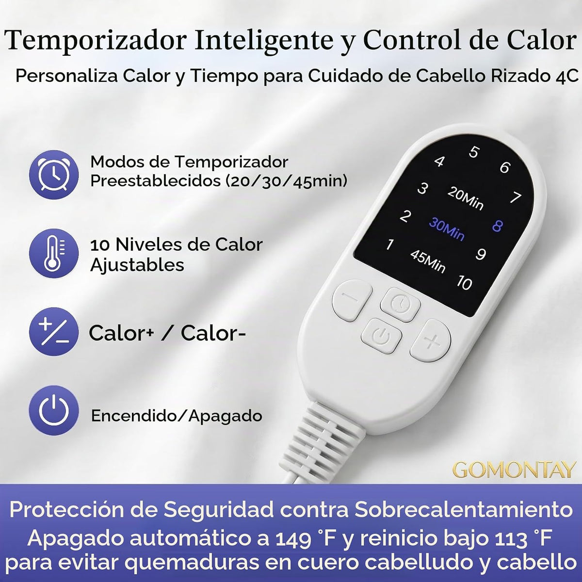 GOMONTAY - Gorro de tratamiento térmico para acondicionamiento prof...