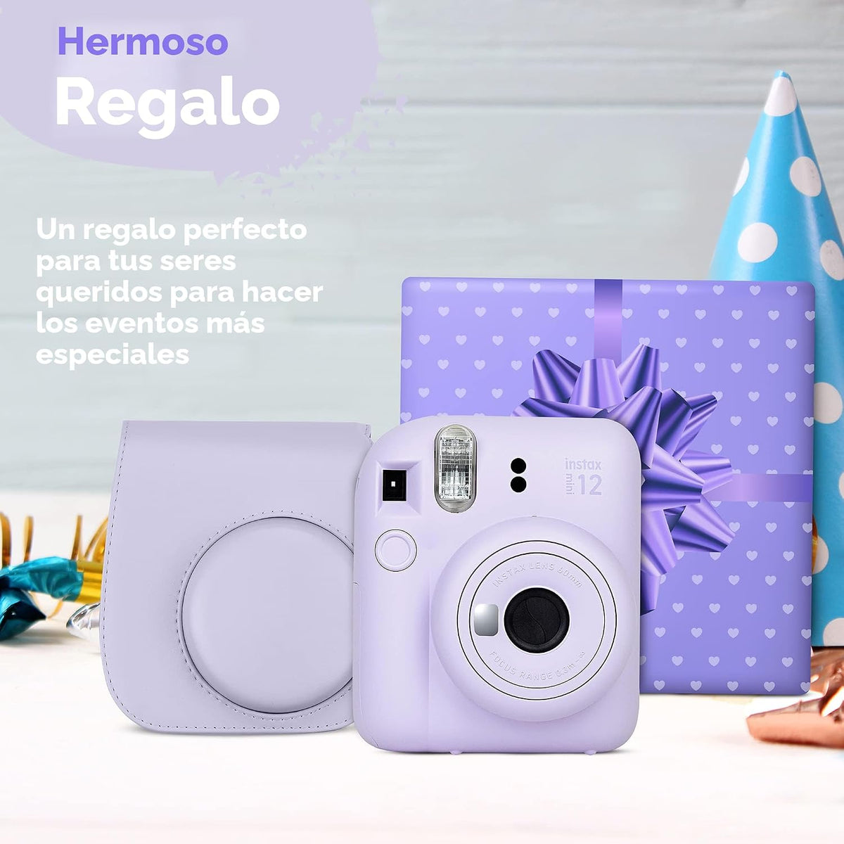 Fujifilm Instax Mini 12 Cámara Instantánea Lila Púrpura y 60 Hojas...