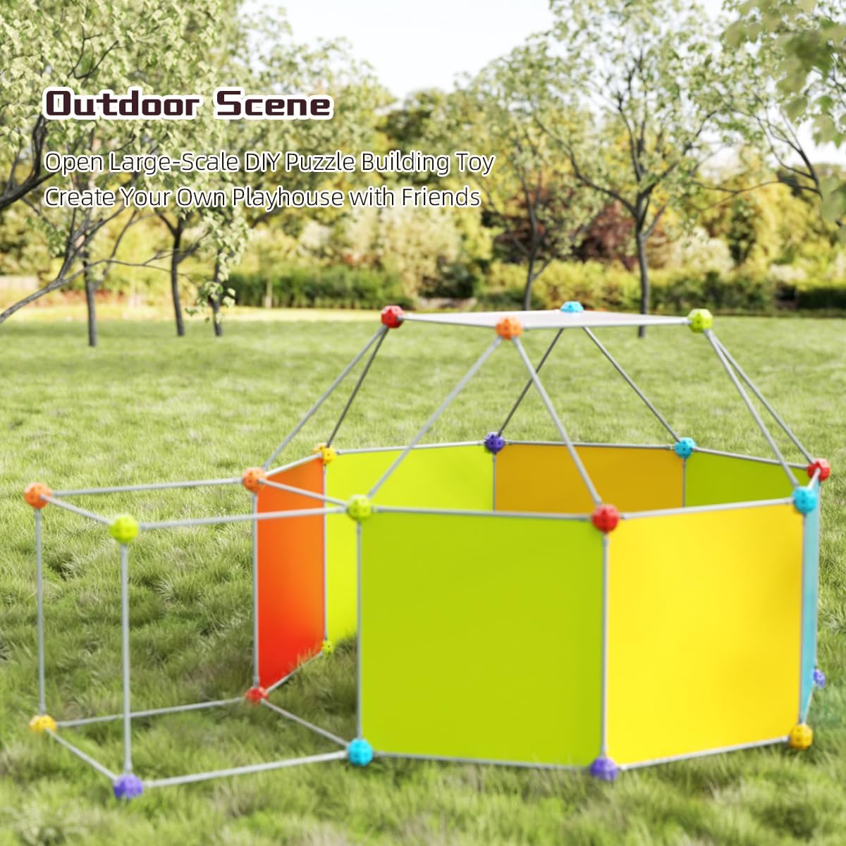 Kit de casa de juegos de construcción para niños, juguete de constr...