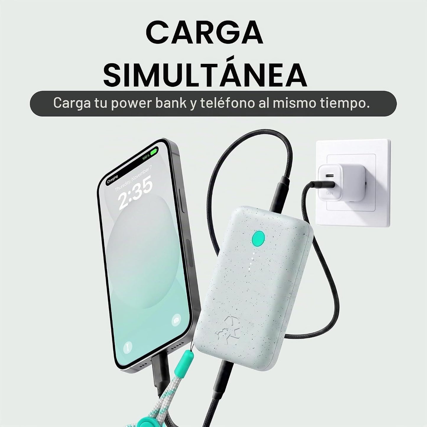 Nimble Champ Cargador Portátil, Batería Externa de 10,000mAh Carga...