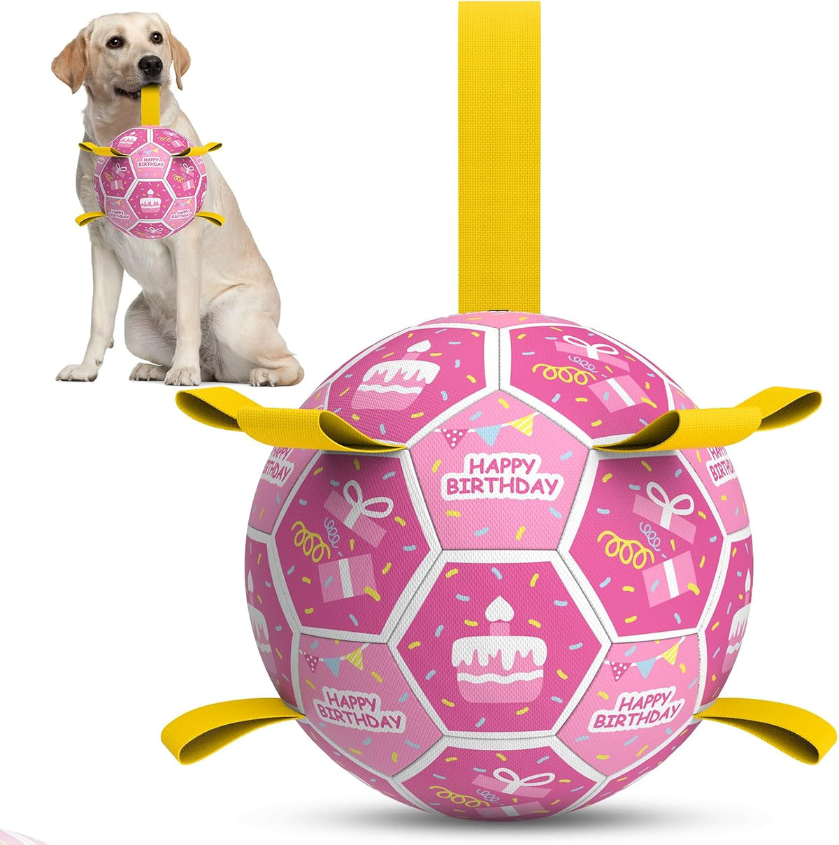 QDAN Juguetes de cumpleaños para perros, juguetes para perros con s...
