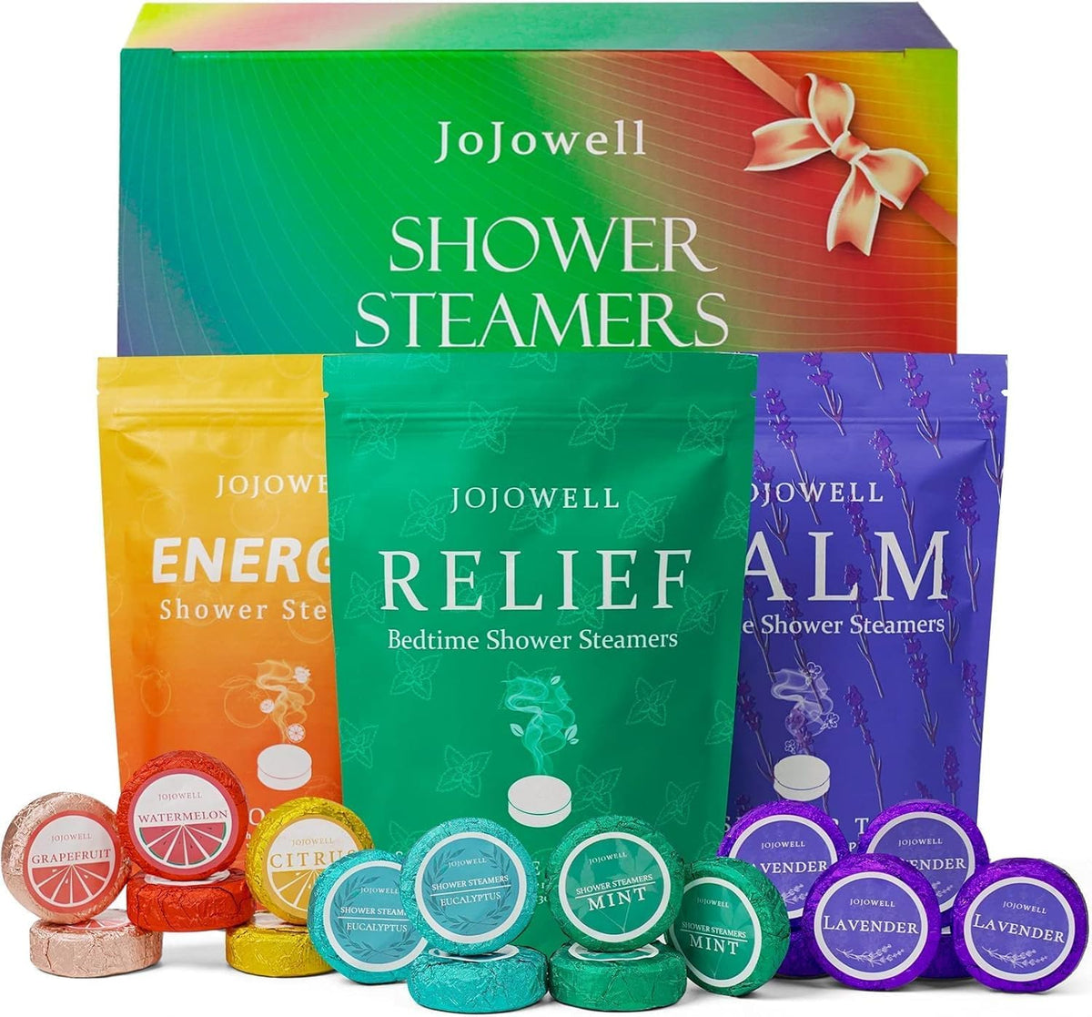 JoJowell - Vaporizadores de ducha para aromaterapia, paquete de 18...