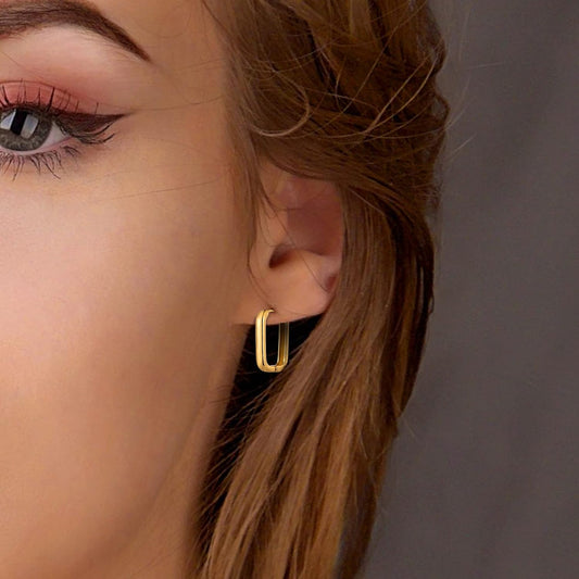 6 pares de aretes de aro chapados en oro de 14 quilates para mujer,...