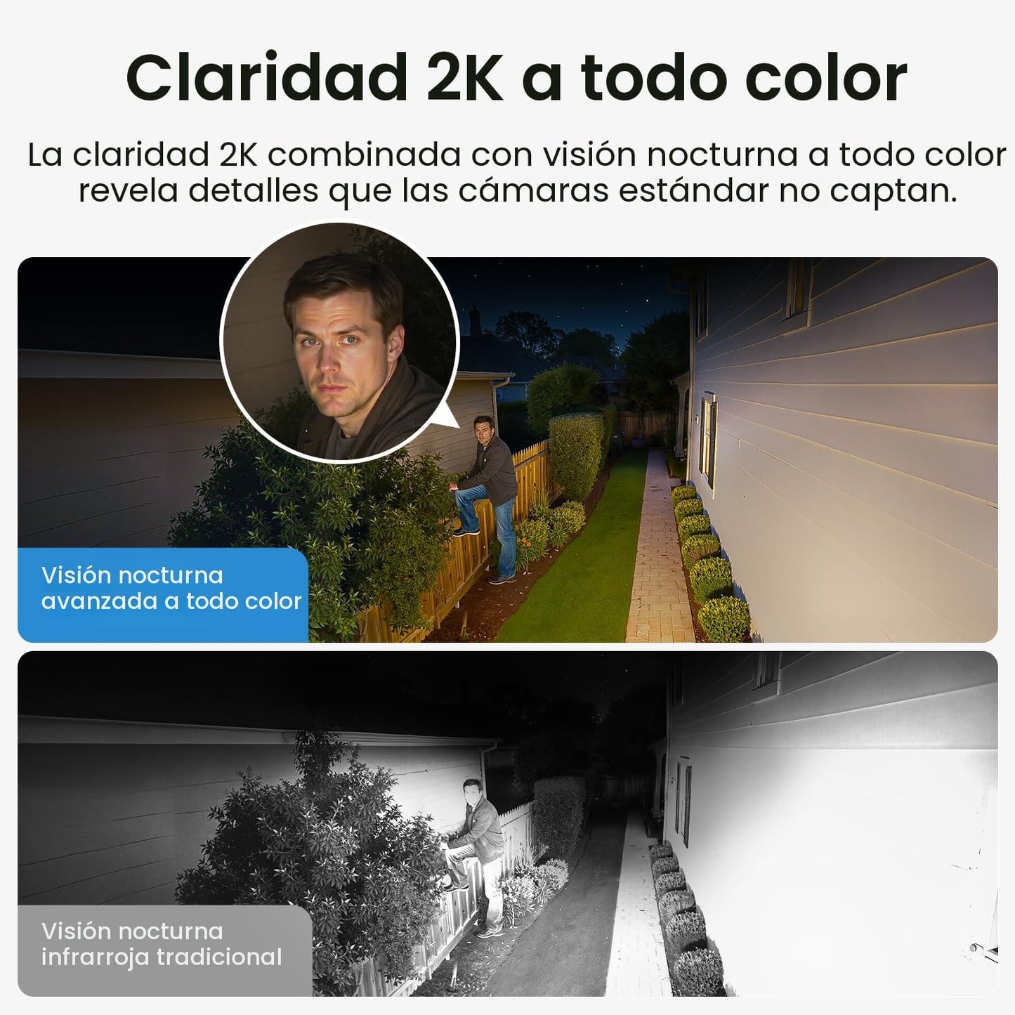 Cámaras de seguridad al aire libre inalámbricas aosu, kit de 2 cáma...