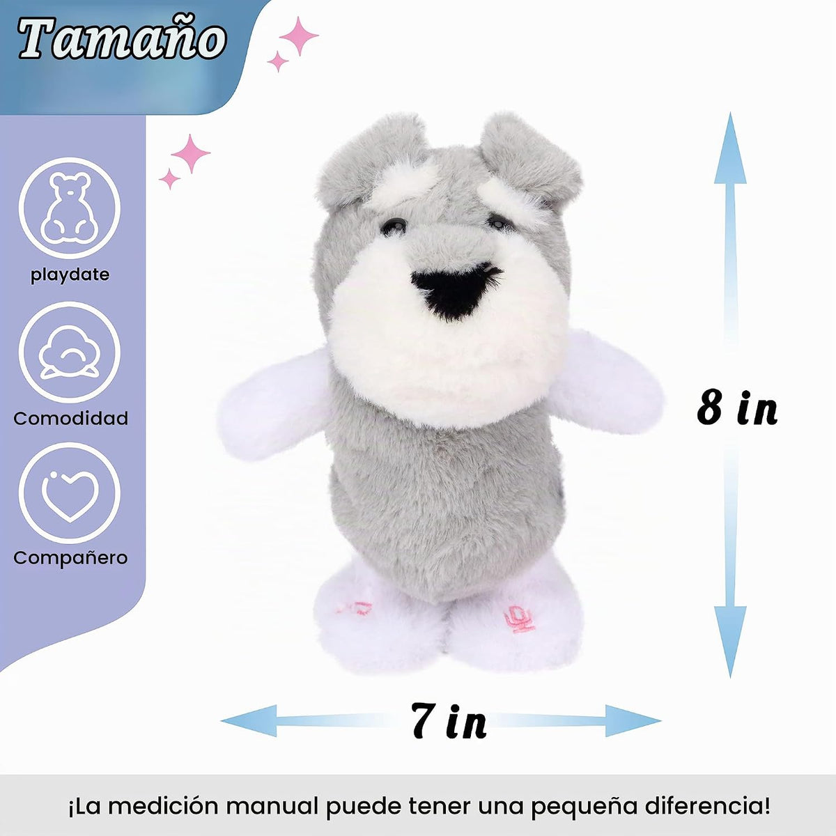 Hopearl Talking Schnauzer - Perro cantante repite lo que dices, cac...