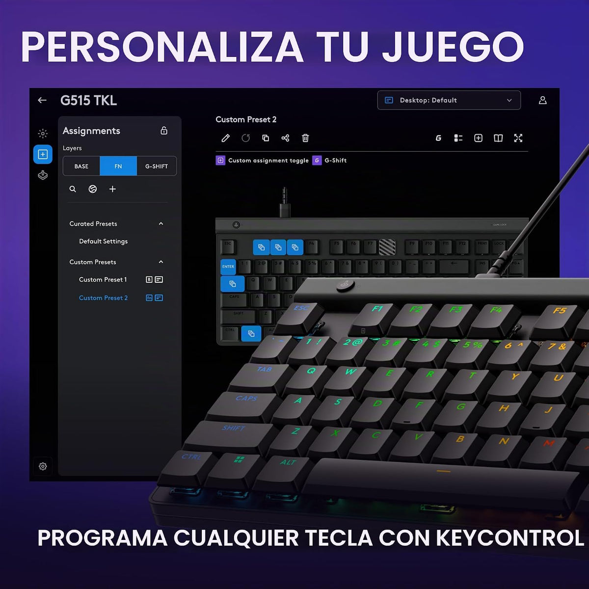 Logitech G Teclado para juegos 515 TKL (táctil), color negro | Tecl...