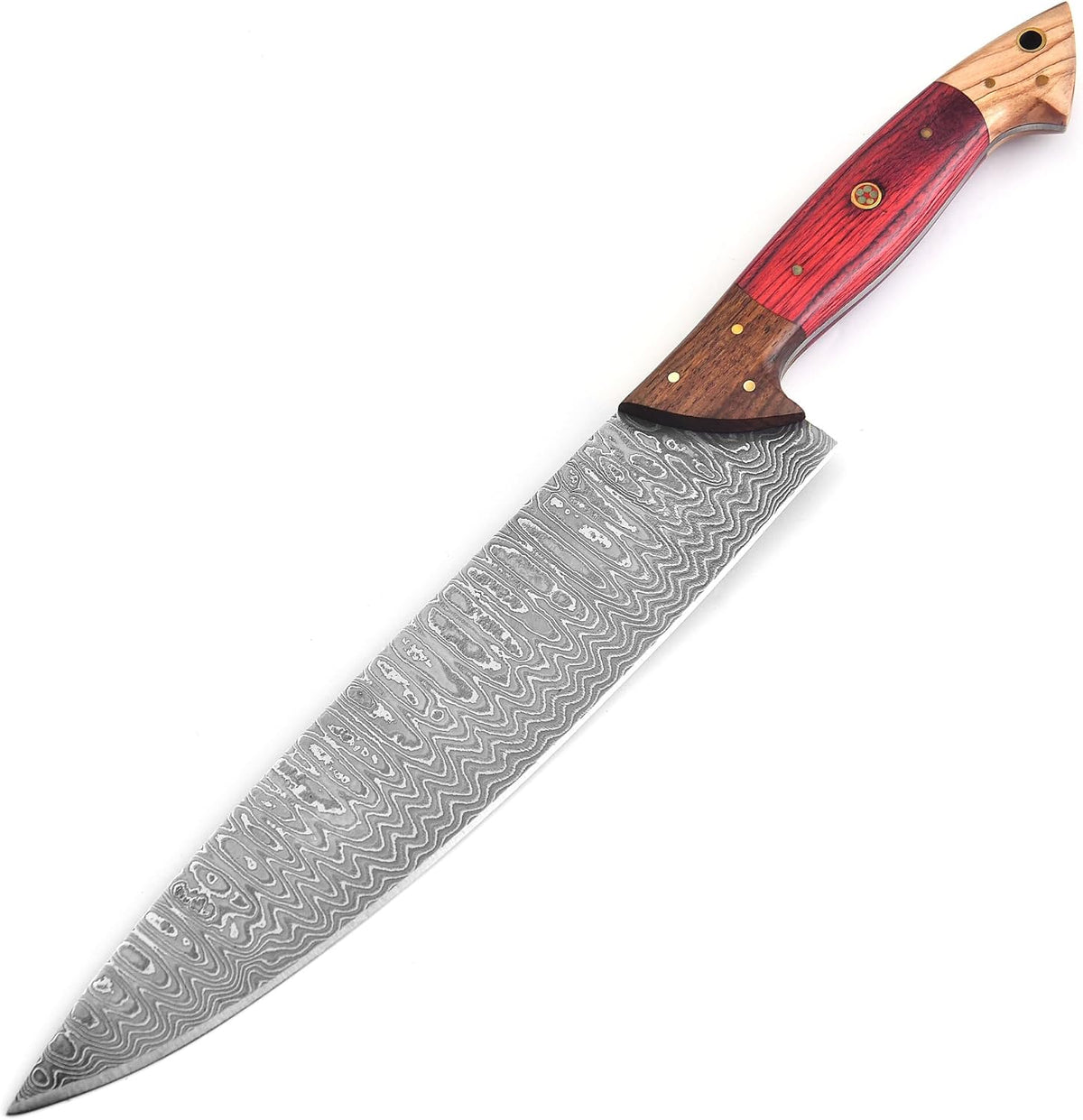 FYNCUT 129-1 Cuchillo de chef de acero inoxidable damasquino, cuchi...