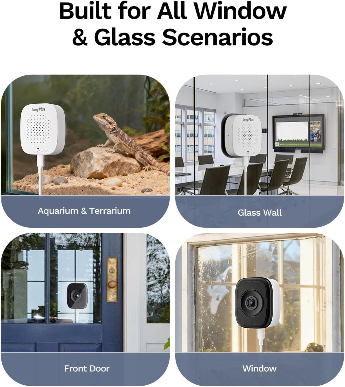 LongPlus Cámara de la ventana de 5MP 3K, cámara de seguridad de la...