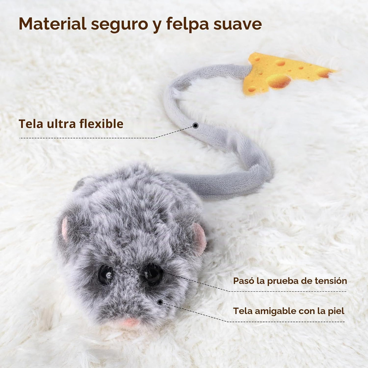 Migipaws MigiMouse - Juguete interactivo para gatos con giro de 360...