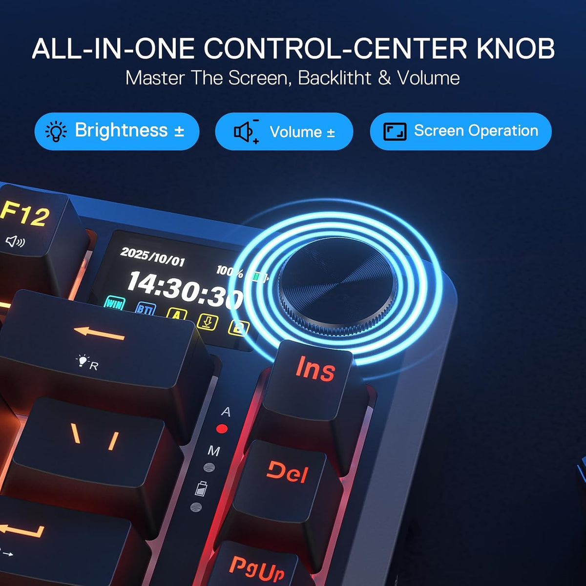 Redragon K724 PRO Teclado inalámbrico para juegos con junta de 81 t...