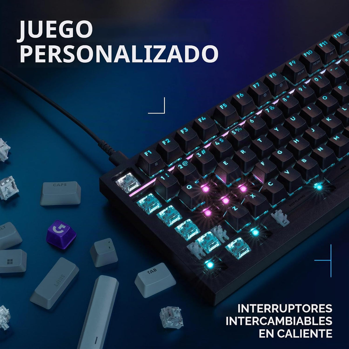 Logitech G Teclado para juegos de 316 x 98, velocidad de informe de...