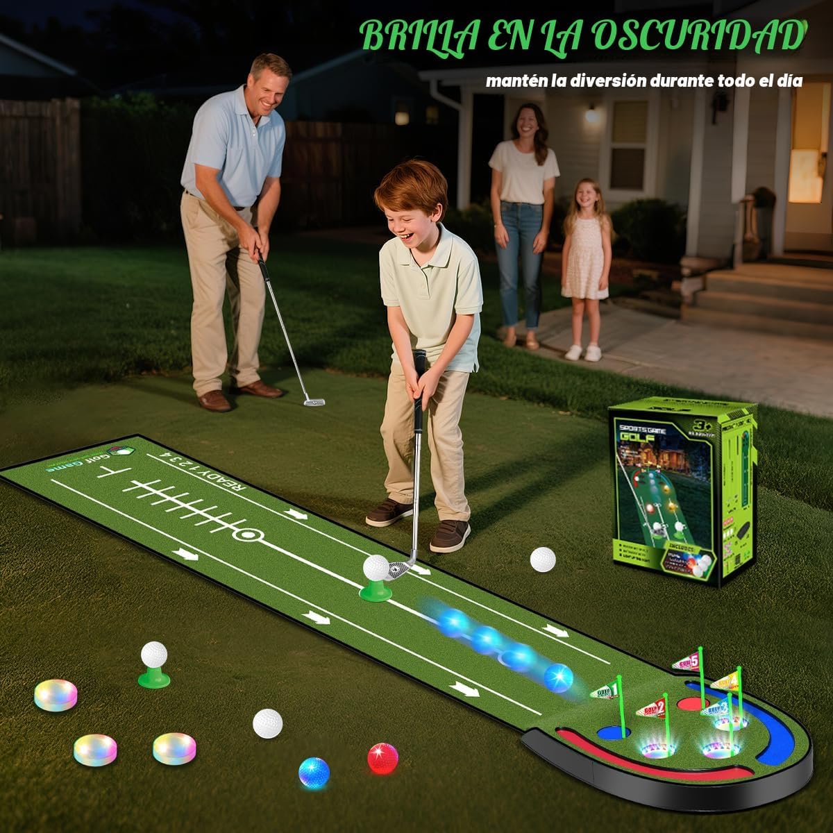 TERRAMUS Alfombra de Golf Mejorada para Niños, Verde de Golf de 2.3...