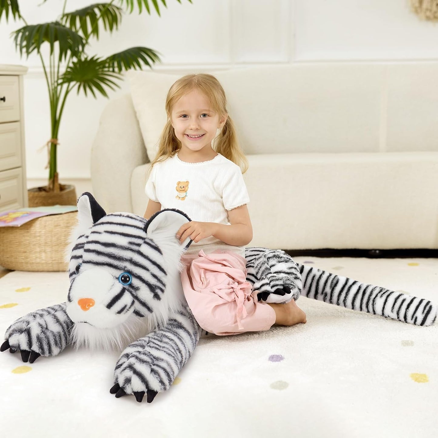 MaoGoLan Animal de peluche gigante de tigre blanco \u2013 Juguete d...