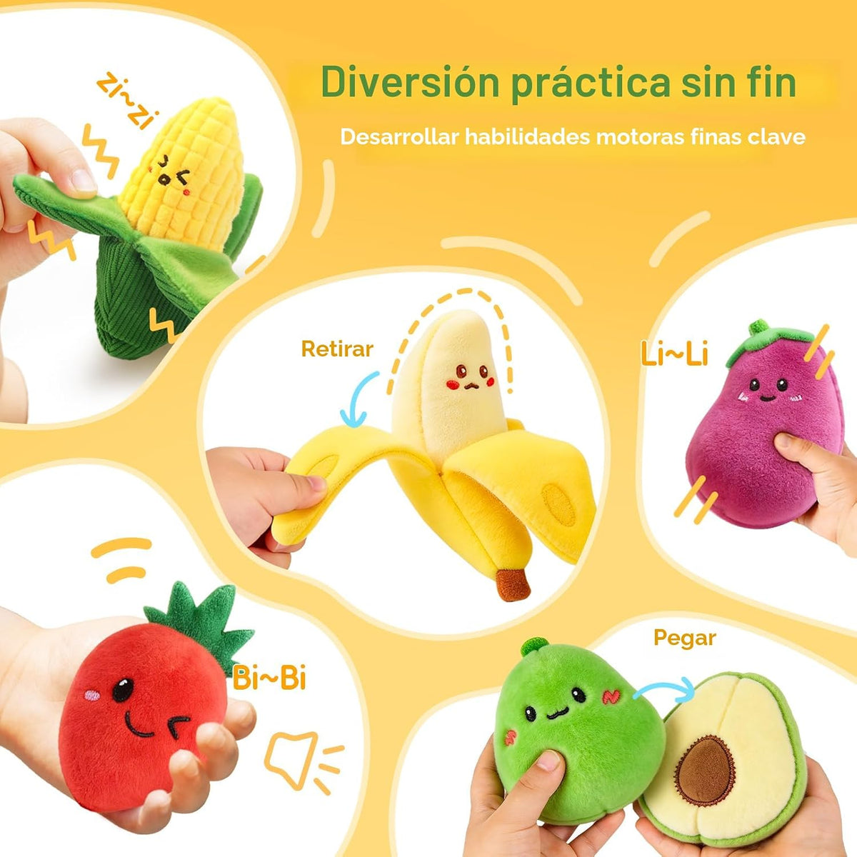 SAIMAND Juguetes para bebés de 6 a 12 meses, 16 piezas Montessori d...