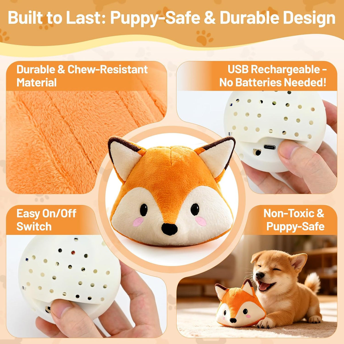 VYsTN Juguete automático para cachorros para aliviar la ansiedad y...