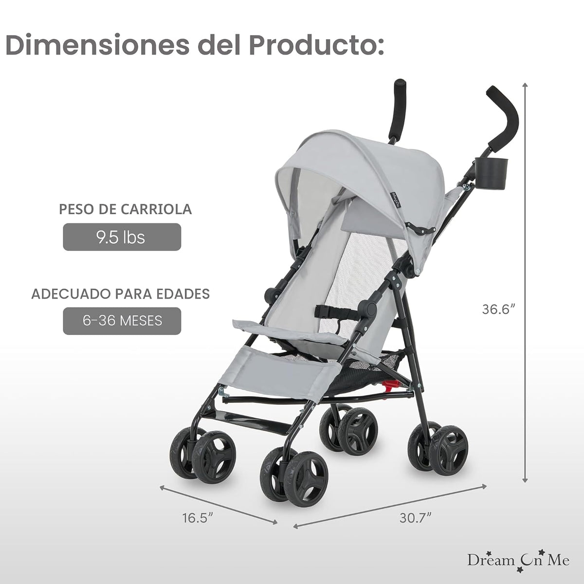 Cochecito de bebé Dream On Me Rover \u2013 Cochecito paraguas de vi...