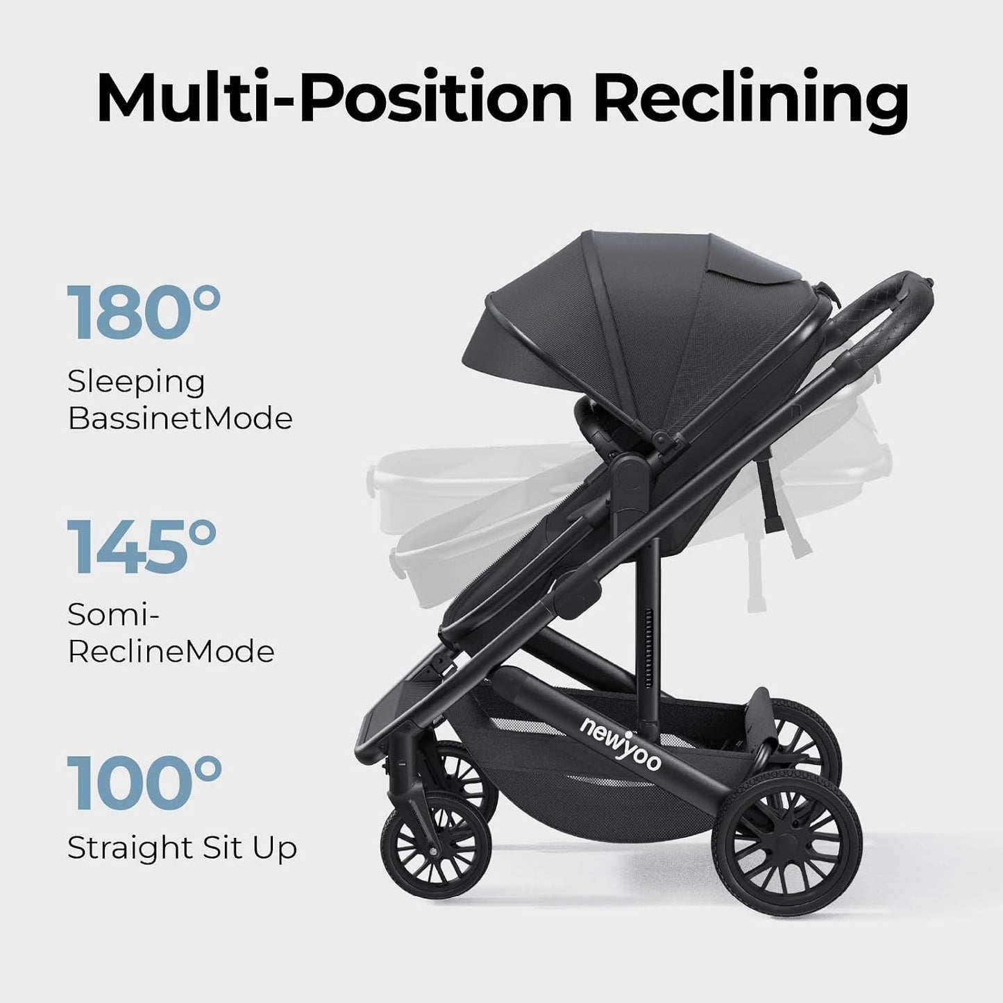newyoo Nestro 516M - Cochecito infantil convertible 2 en 1, modo Pr...
