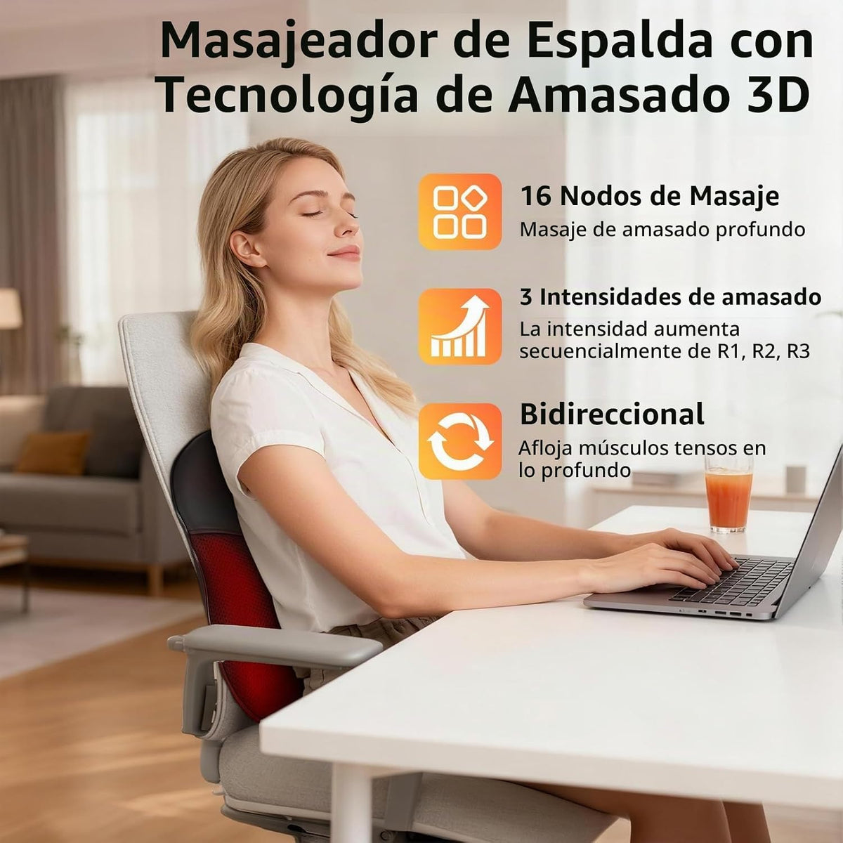 hlthsky Shiatsu - Masajeador de espalda y cuello para aliviar el do...