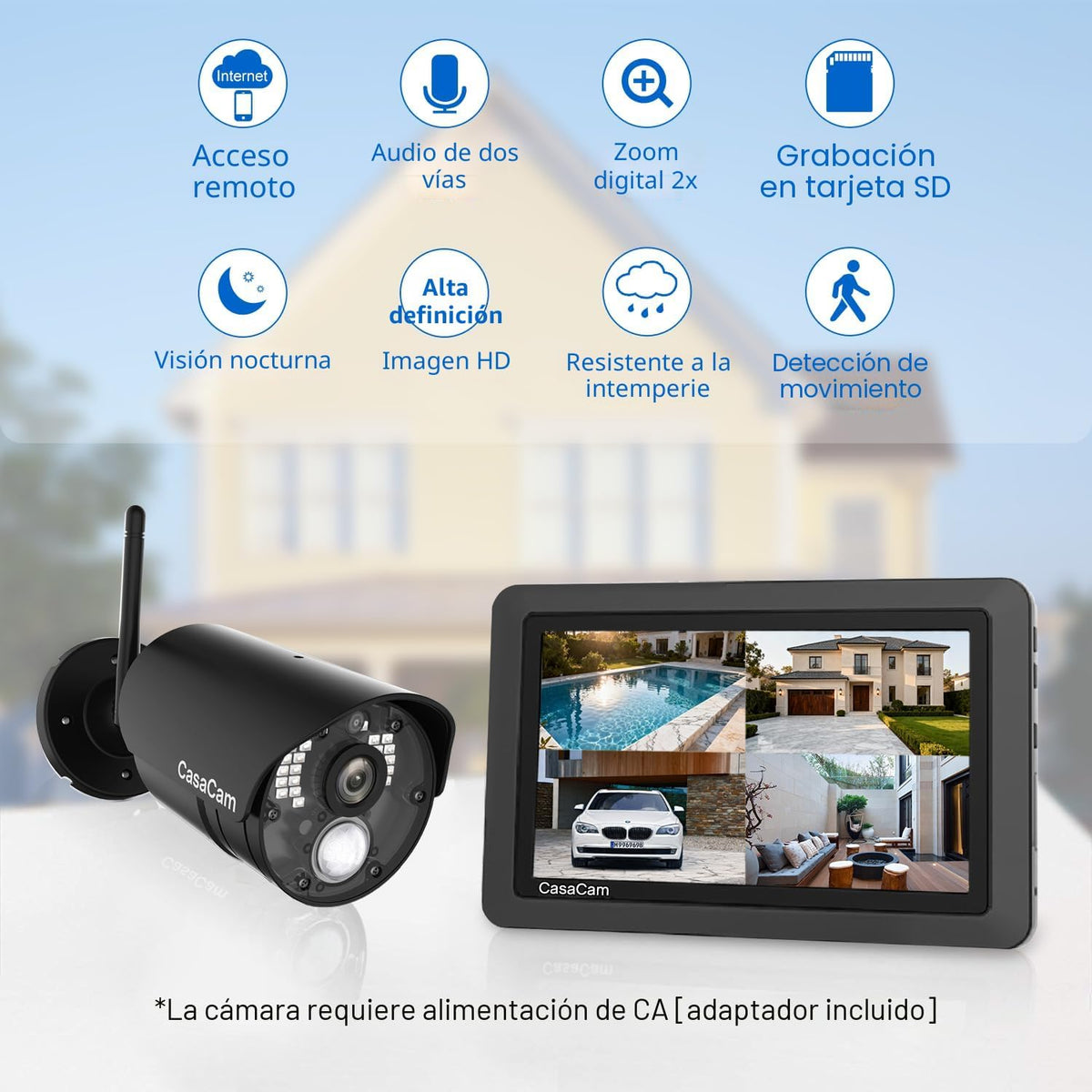 CasaCam GuardianCam Air | Sistema de cámara de seguridad inalámbric...