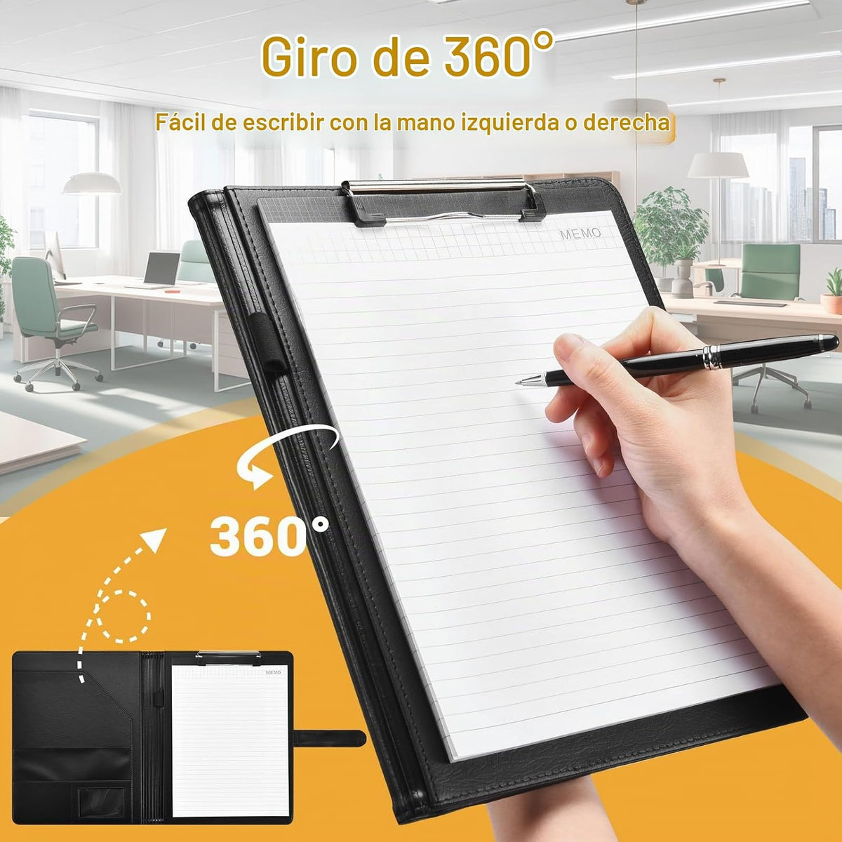 Carpeta portafolio Padfolio Pacific Mailer con portadocumentos, car...