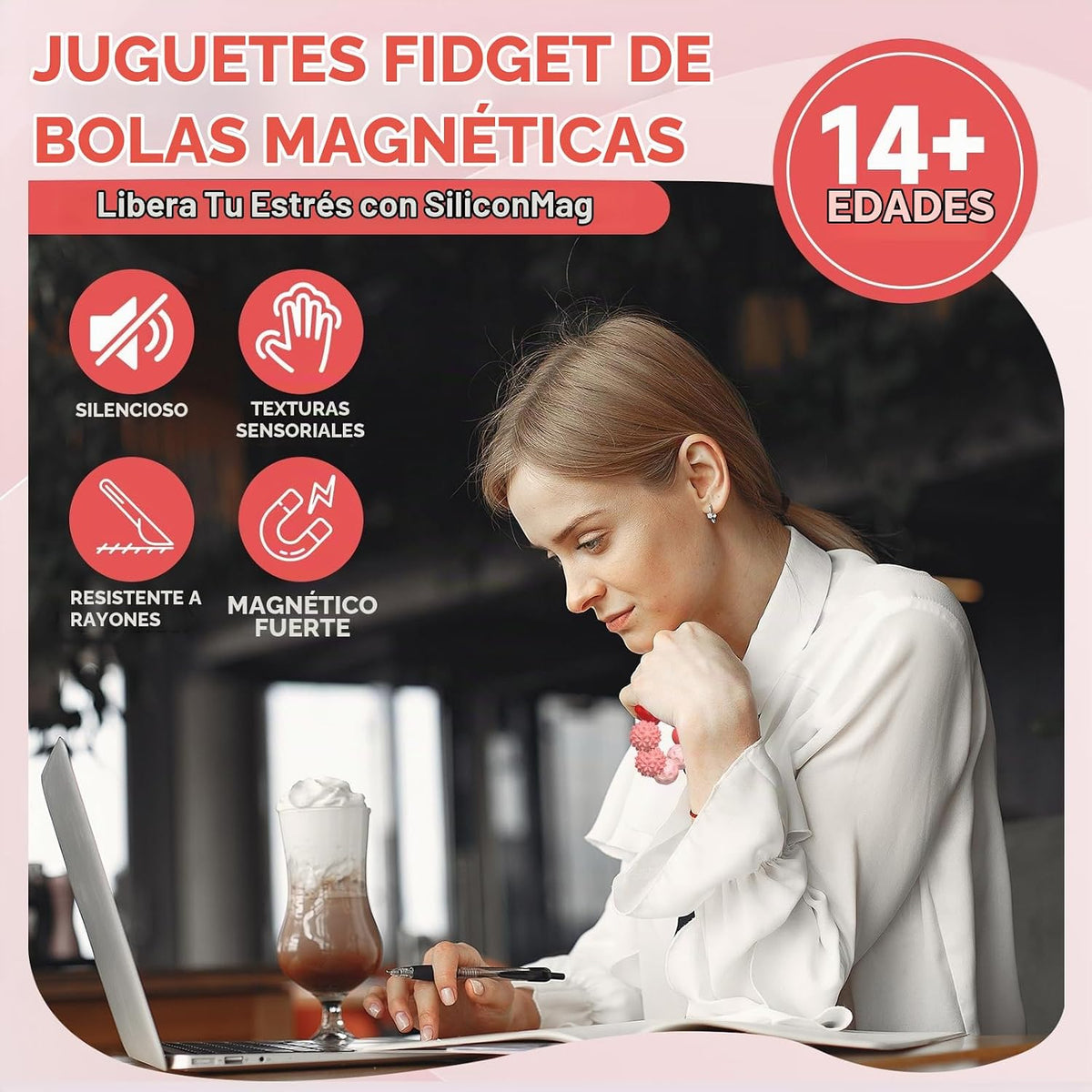Pelotas Sensoriales Magnéticas Fidget Toys - 8 piezas Pelotas de At...