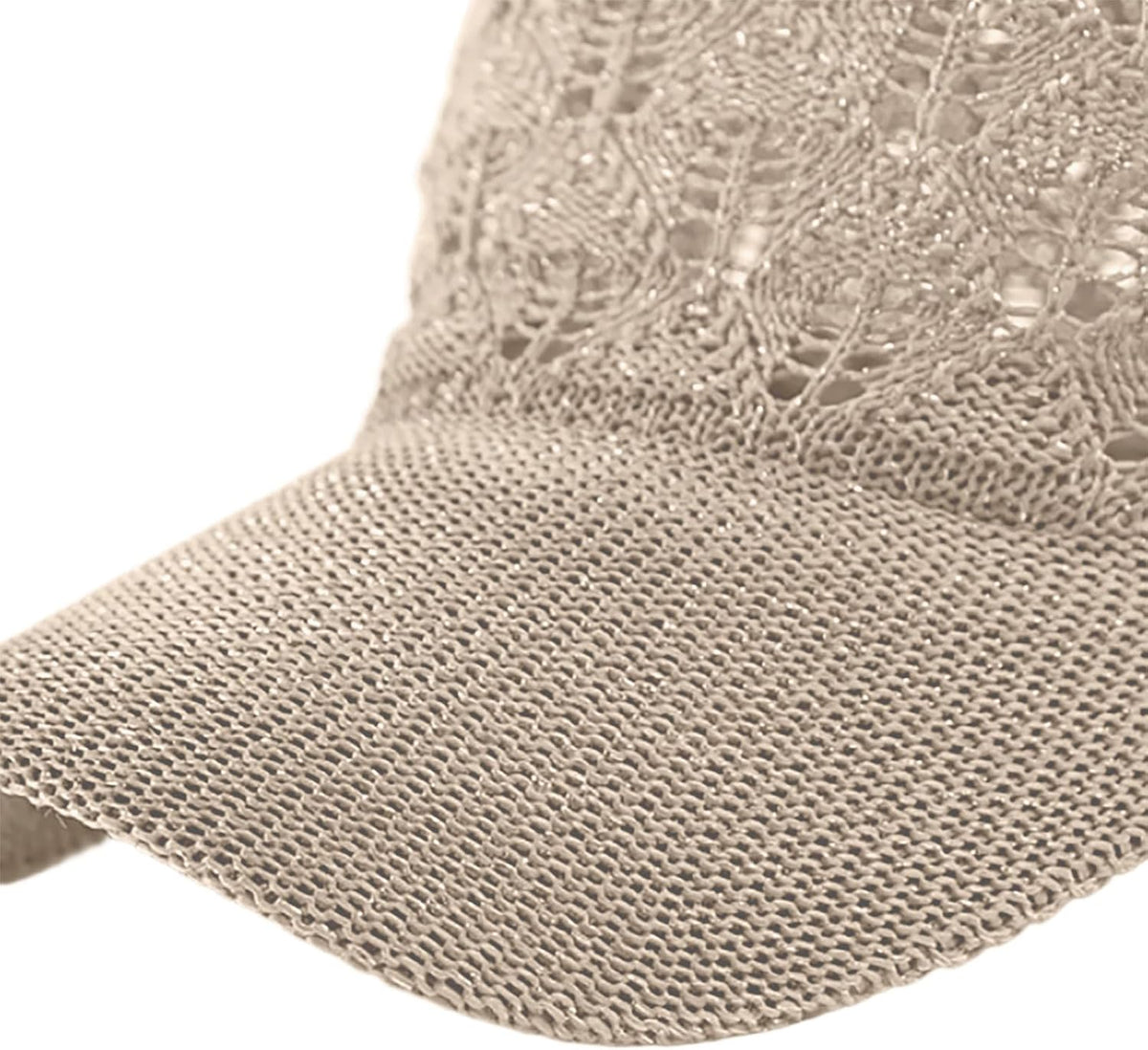 FASHIXD Gorra de béisbol de malla tejida para mujer, gorra de camio...