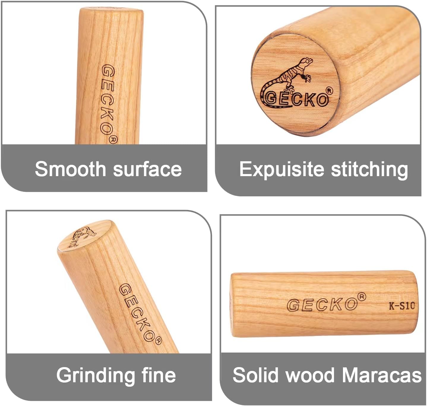 GECKO Maracas - Martillo de arena, instrumento de percusión, maraca...