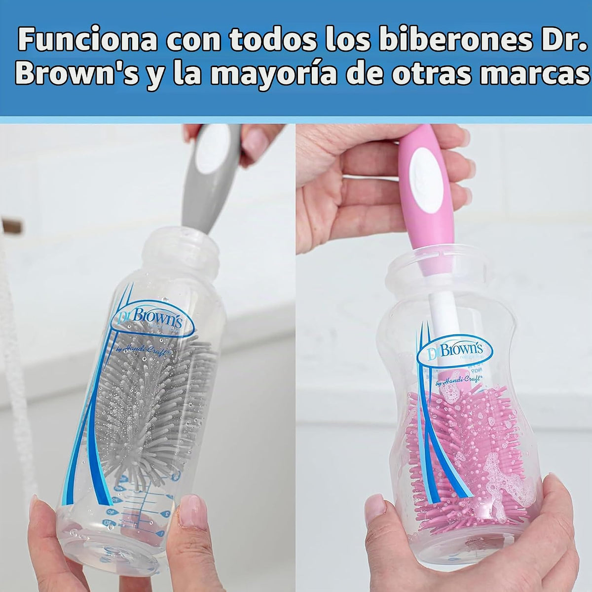 Dr. Brown's Soft Touch - Cepillo limpiador de pezones para bibe...
