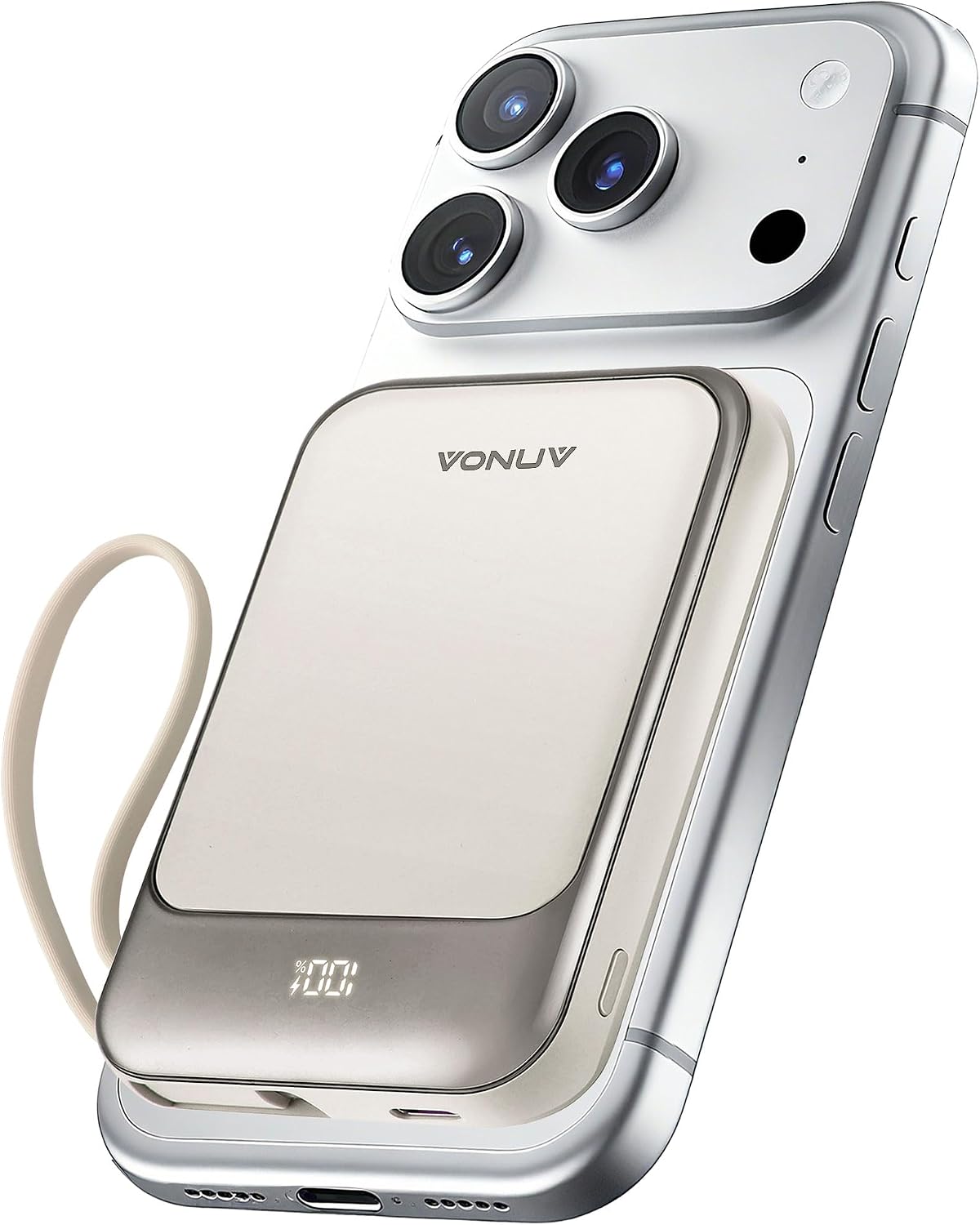 VONUV Banco de Energía Magnético de 10000mAh, Cargador Inalámbrico...