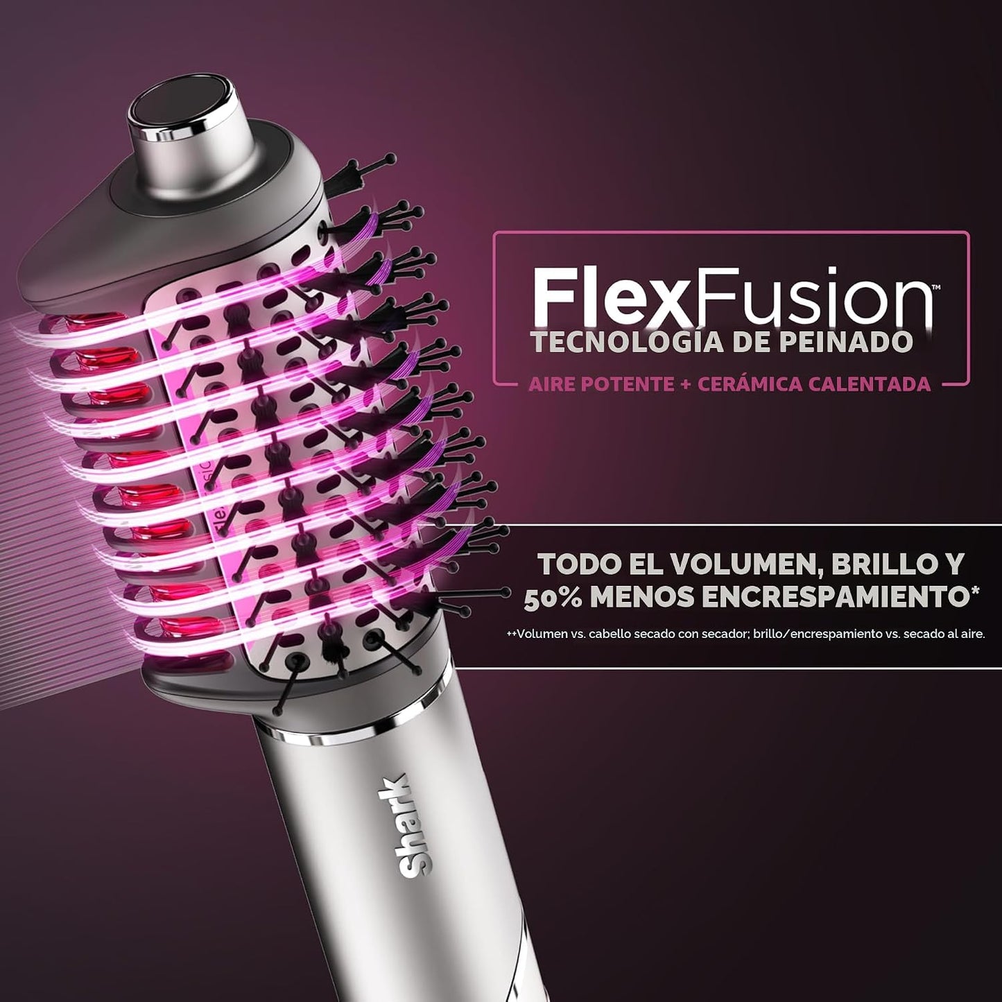 Secador de pelo Shark FlexFusion con cepillo de pelo Fusion, difuso...