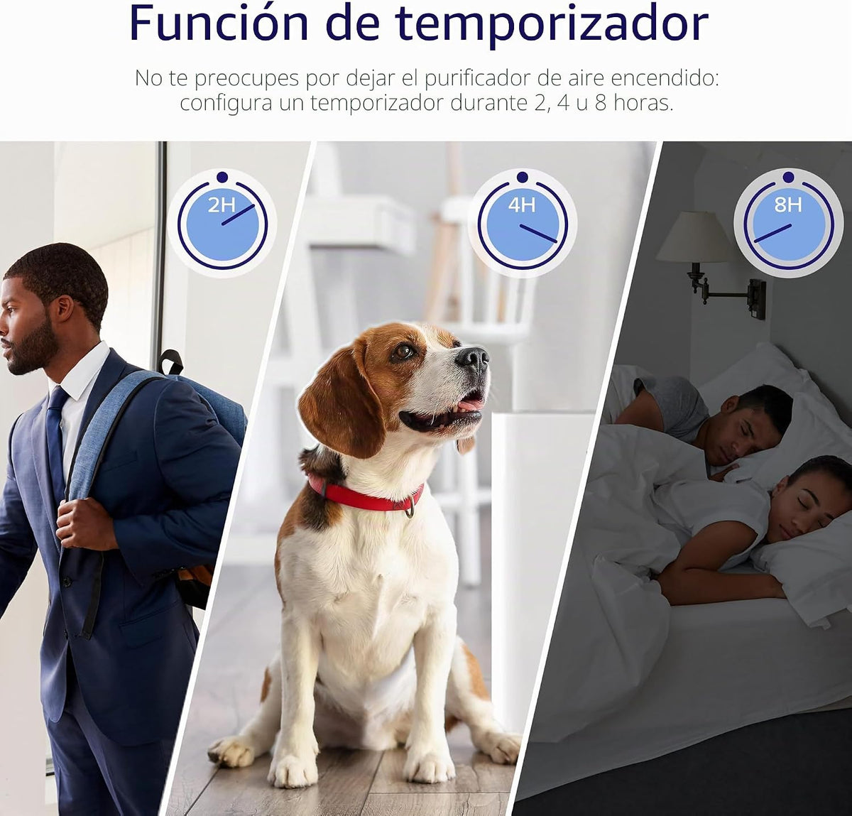 LEVOIT Purificador de aire para dormitorio del hogar, limpiador sil...