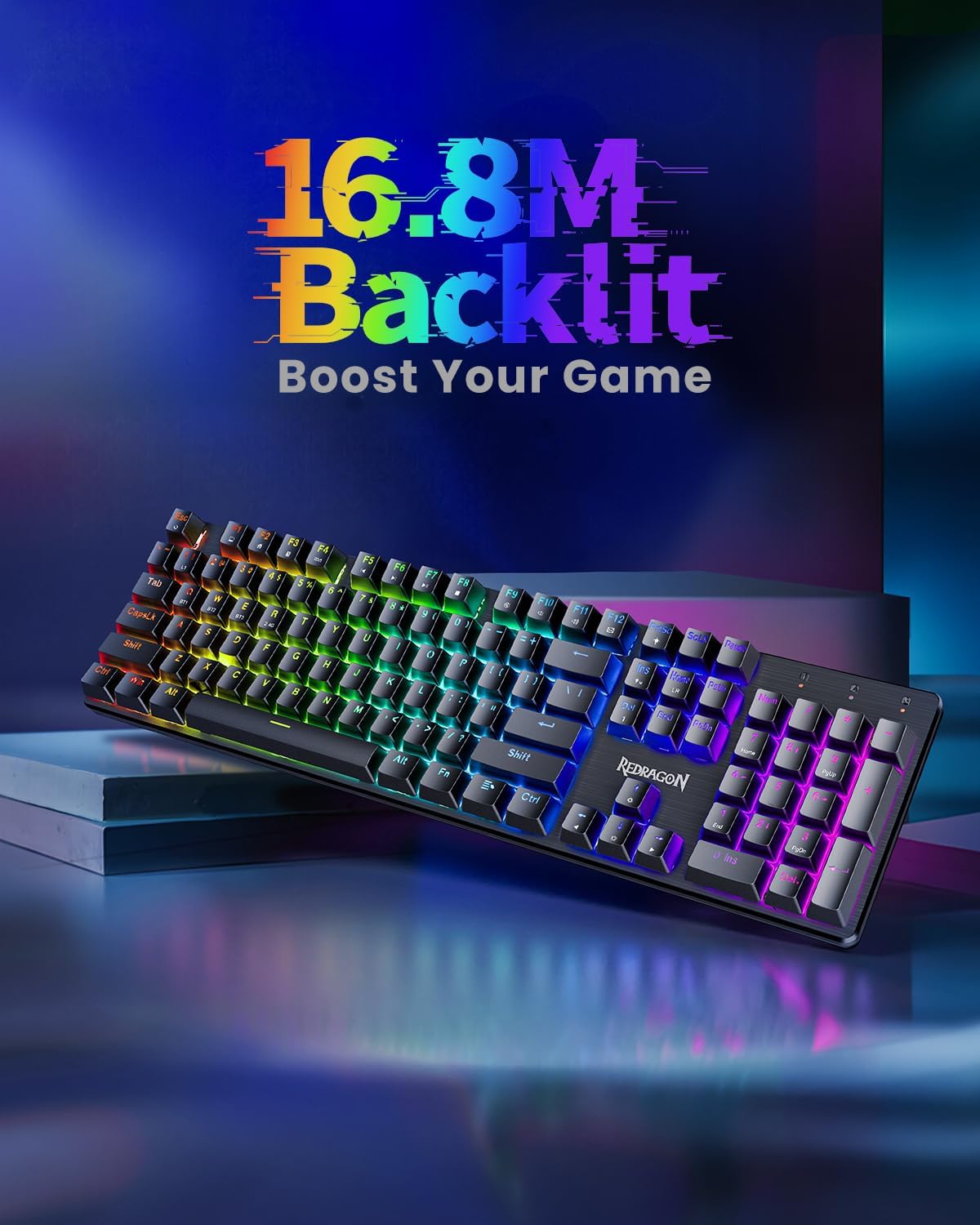 Redragon K671KS Teclado mecánico inalámbrico para juegos, teclado p...