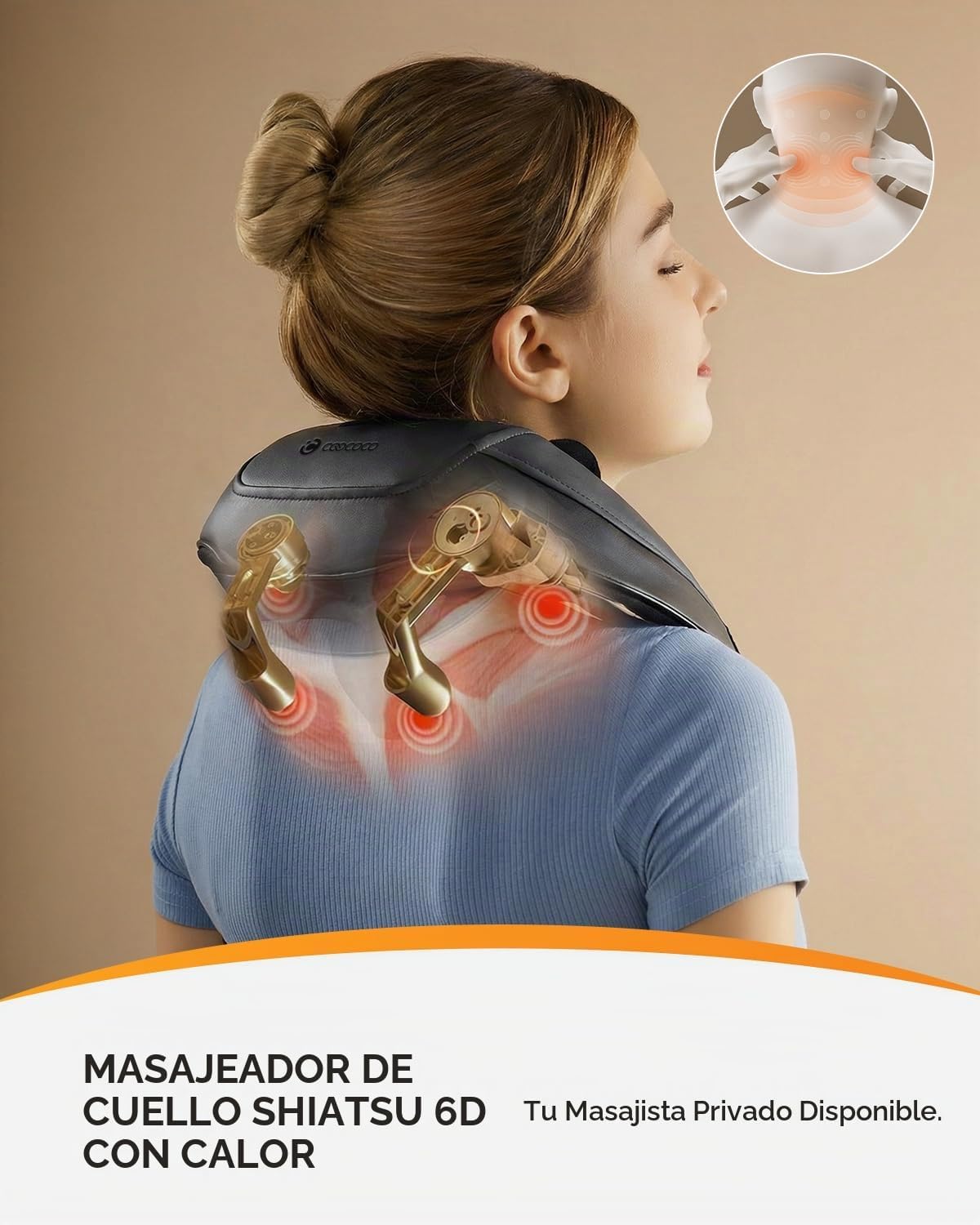 CooCoCo Masajeador de cuello inalámbrico elegible por la FSA, masaj...