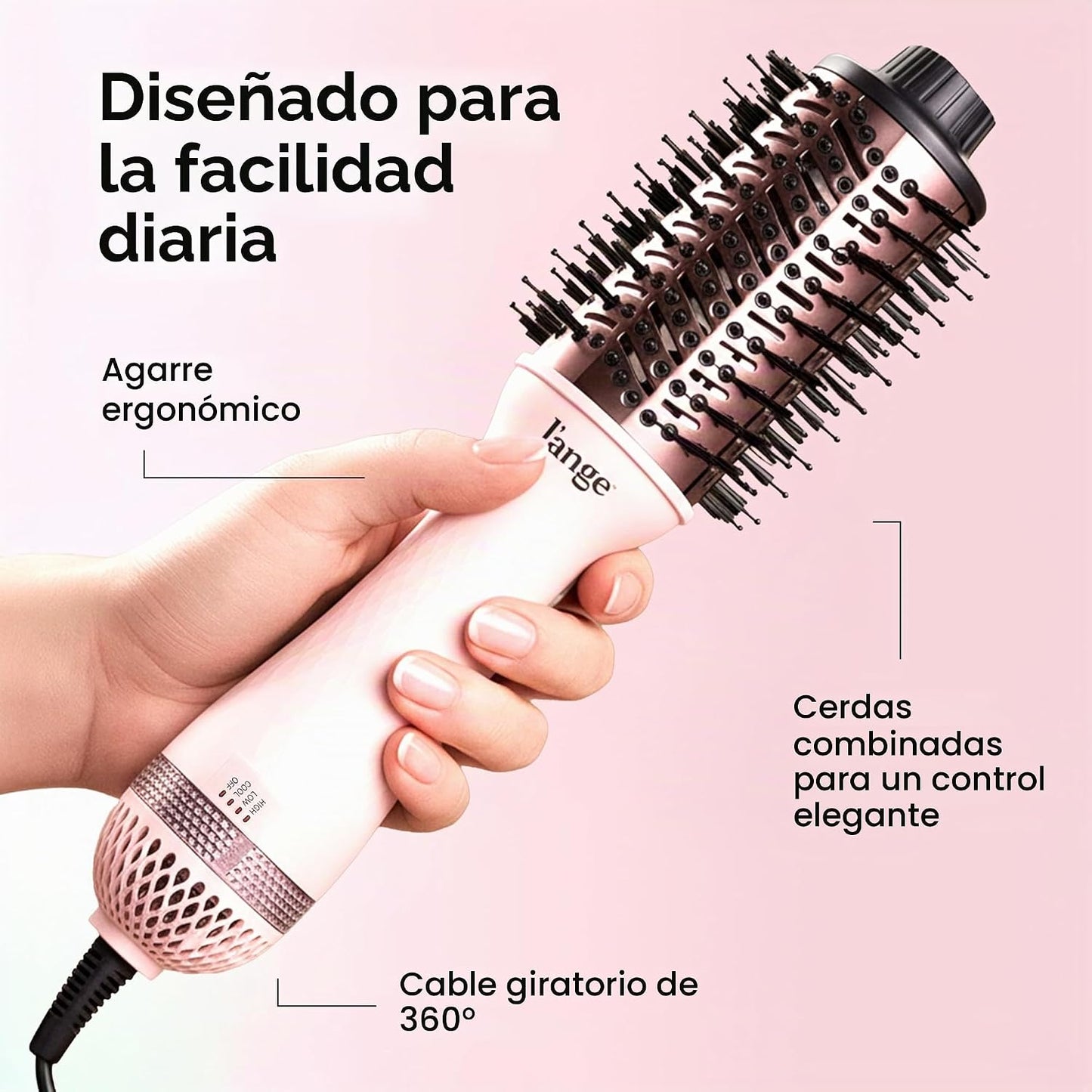 L'ANGE HAIR Le Volume Cepillo Secador de Cabello de Titanio 2 e...
