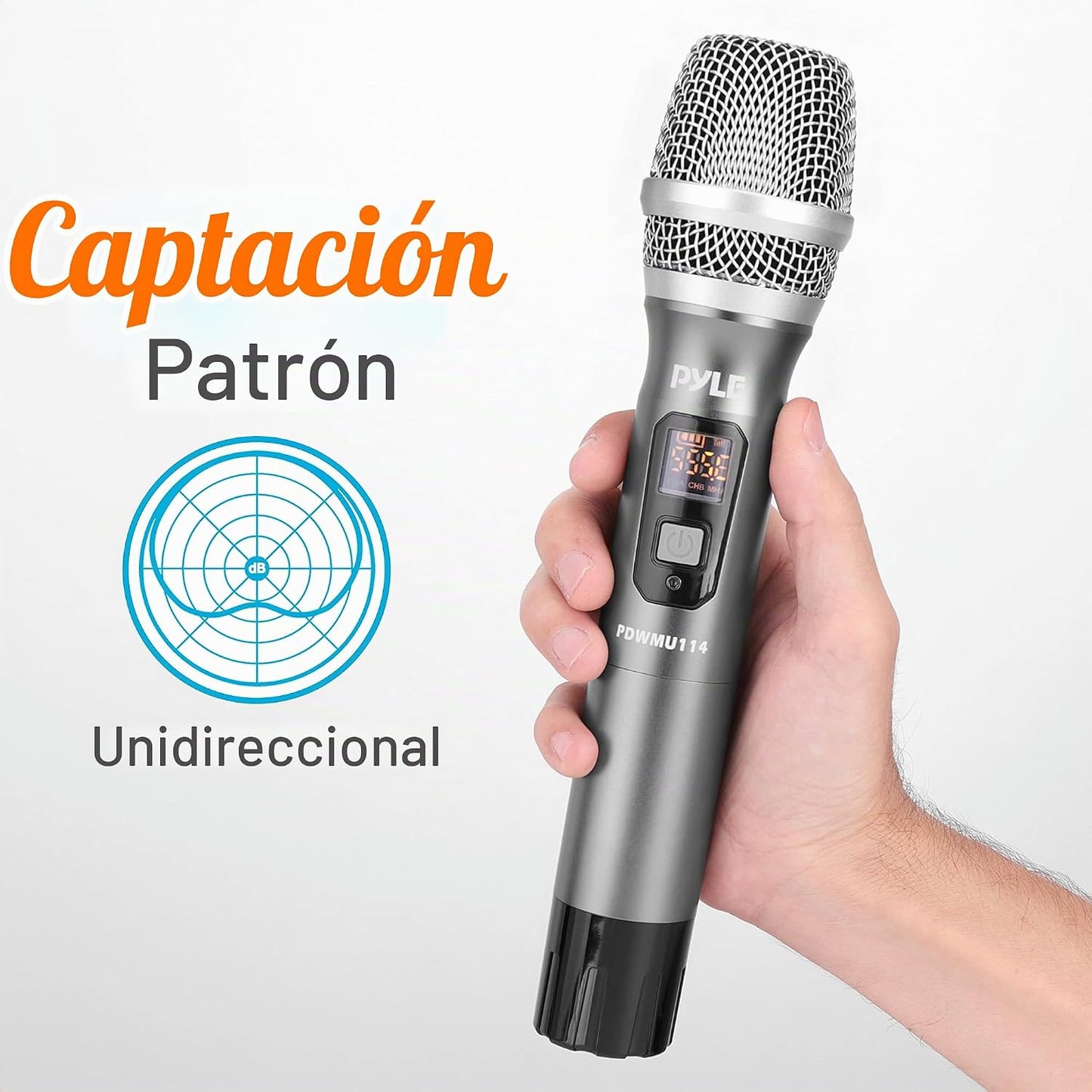 Pyle Kit de Sistema de Micrófono Inalámbrico UHF - Set de Micrófono...