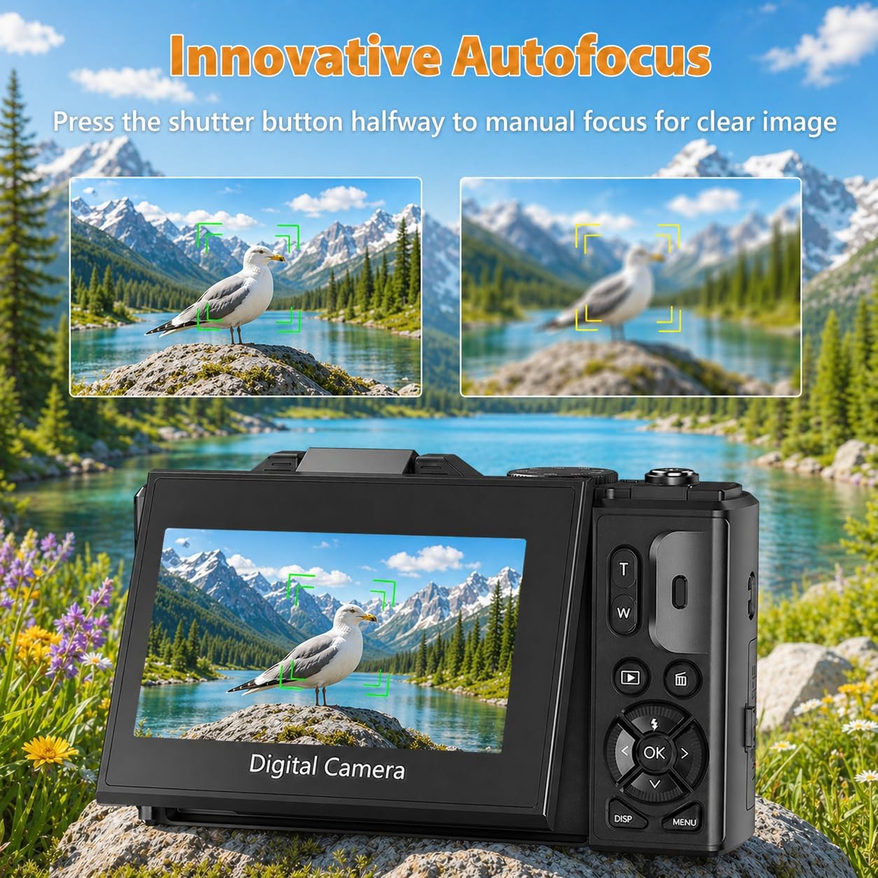 Cámara digital 4K para fotografía, cámara de vlogging de 64MP para...