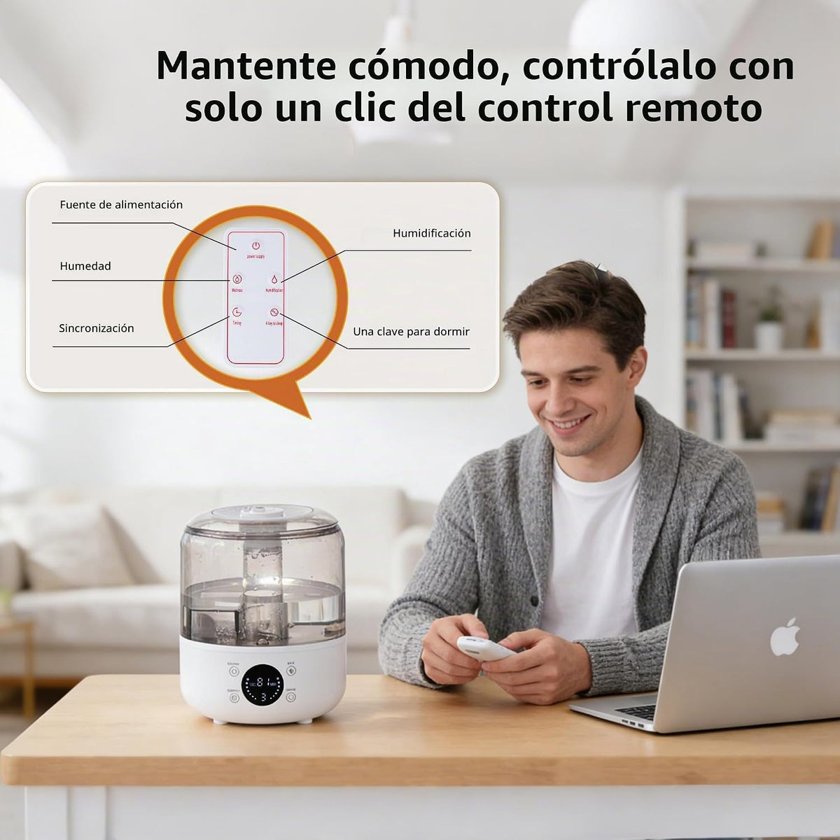 Humidificador ultrasónico de niebla fría de llenado superior 3L | H...
