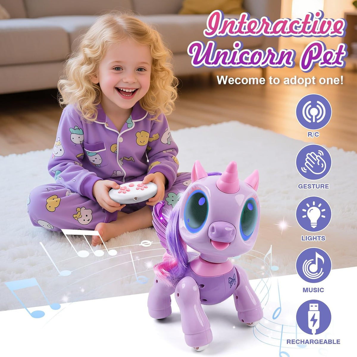 BIRANCO. Juguetes de Robot Unicornio para Niñas de 3-5 años, Mascot...