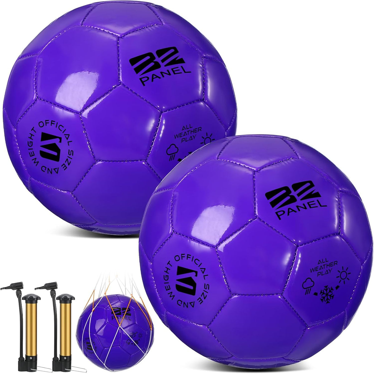 Shappy 2 pelotas de fútbol a granel con bolsa de malla de bomba | T...