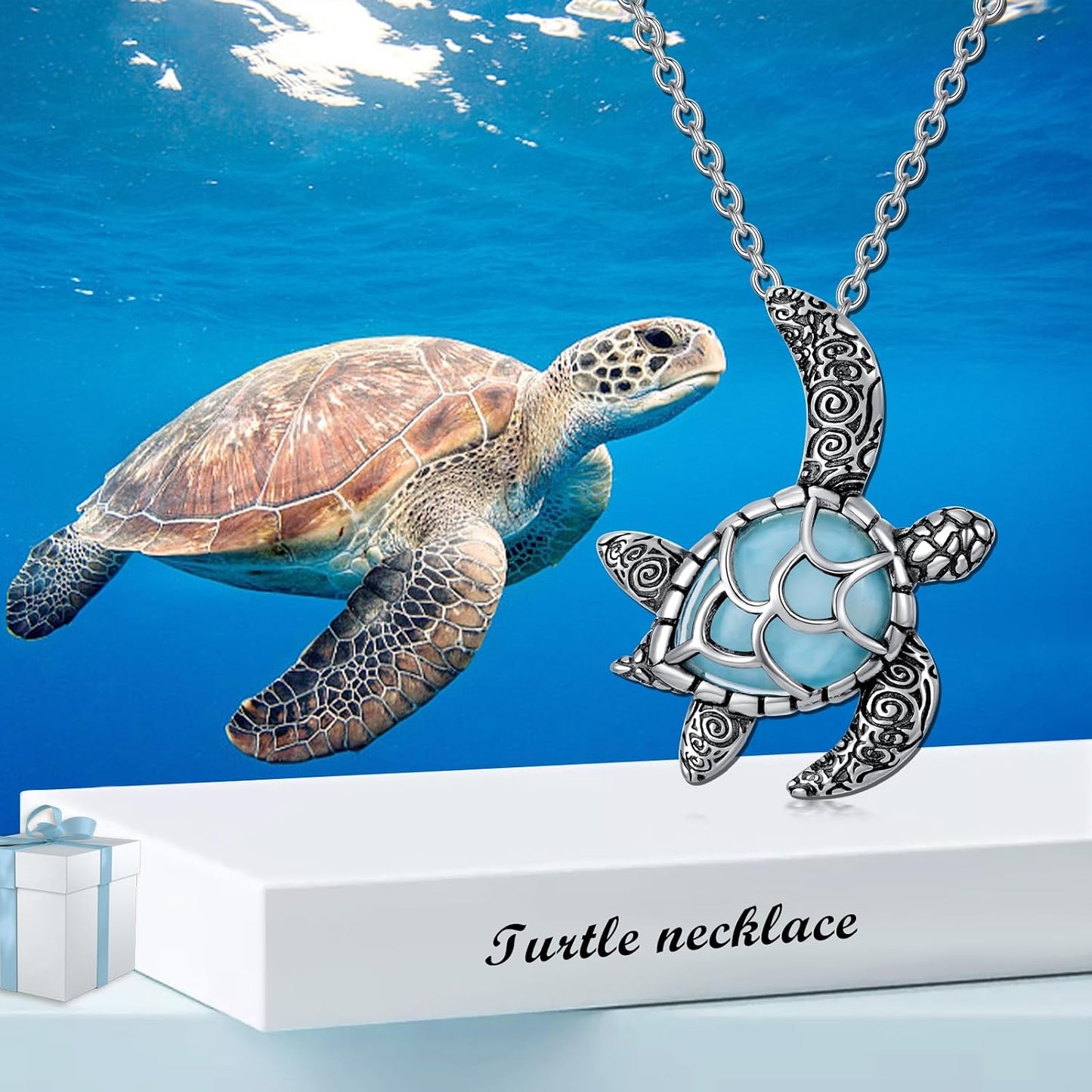 OCJ Regalos de tortuga para mujer, plata de ley 925, tortugas marin...