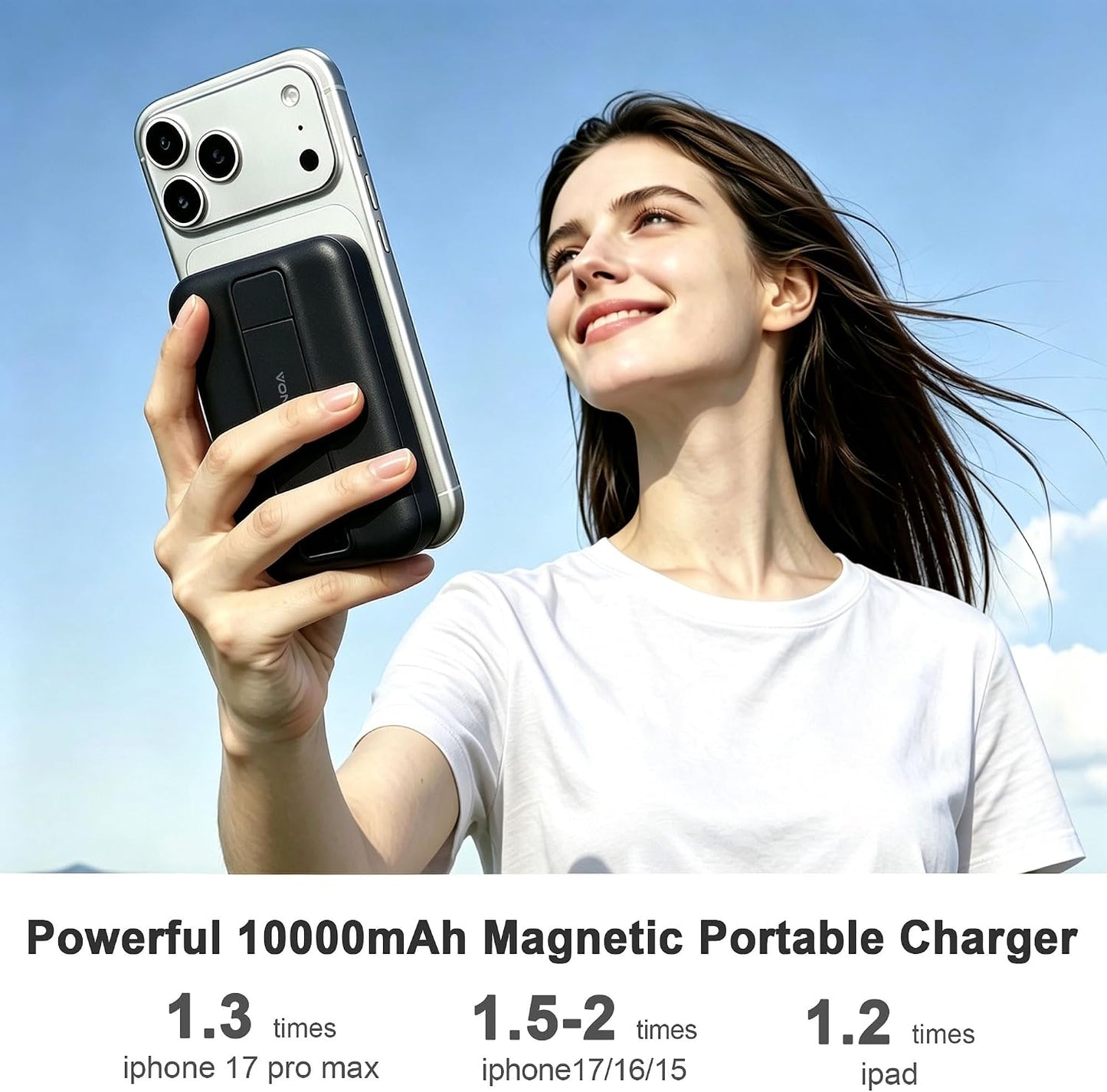 VONUV Banco de energía magnético de 10000 mAh, cargador rápido con...