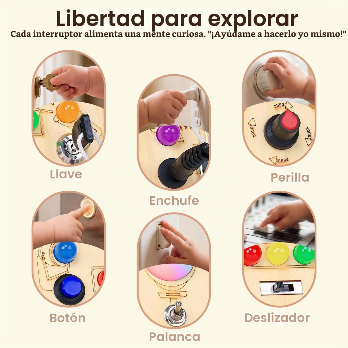 RichBoy Tableros ocupados, estilo interruptor de luces, madera, 37...